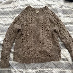Lucky Brand Women's Cable Knit Sweater - Brown